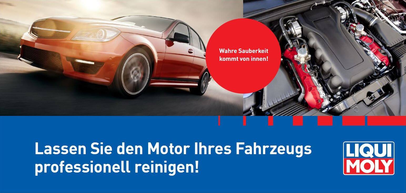 Lassen Sie den Motor Ihres Fahrzeugs professionell reinigen! Ihr Auto Check Mayer & Köhler